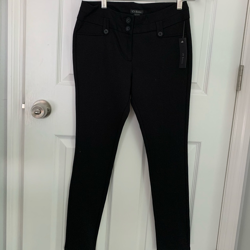 Black skinny fit pants